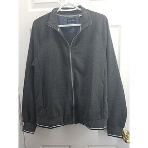 Robert Graham Athletic Jacket Size Small Grey Contrast Trim